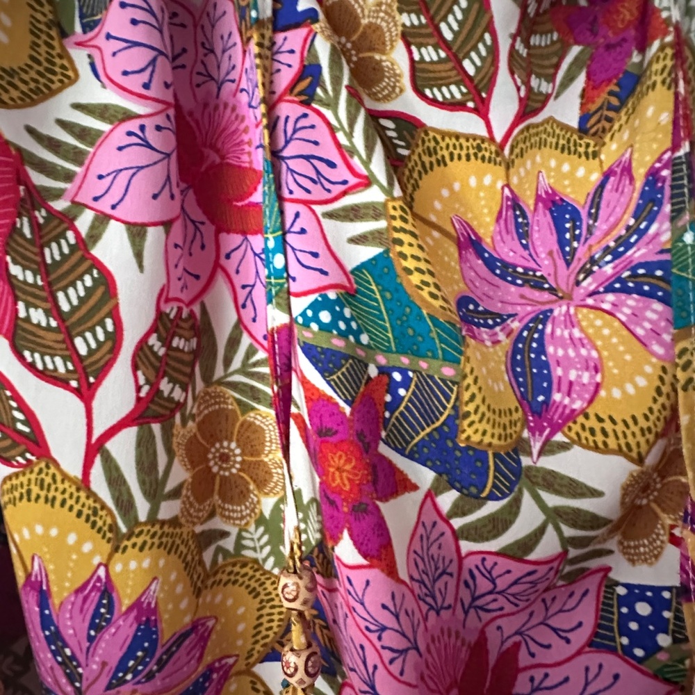 Spring Print Flutter Sleeve Top - image 2